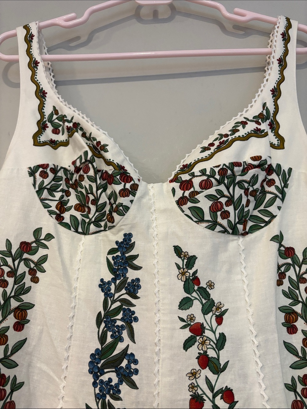FARM Rio White Maxi Dress with Red and Blue Floral Embroidery - Picture 3 of 11